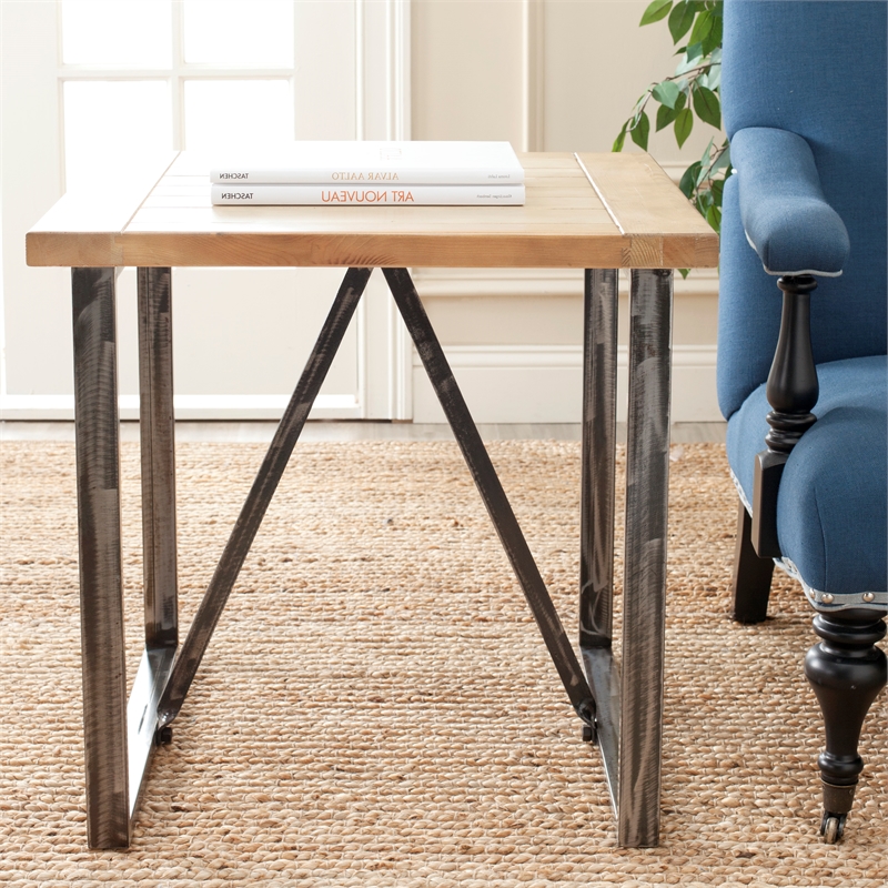 Safavieh Chase Wood Top End Table in Natural