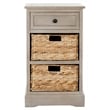 Safavieh Milan Vintage Side Storage Side Table in Vintage Grey