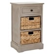 Safavieh Milan Vintage Side Storage Side Table in Vintage Grey