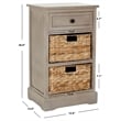 Safavieh Milan Vintage Side Storage Side Table in Vintage Grey