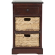 Safavieh Milan Side Storage Side Table in Dark Cherry