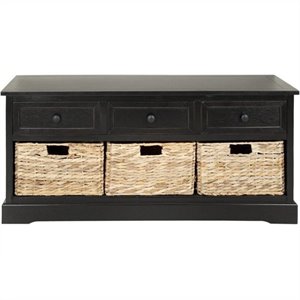 safavieh bud 3 drawer storage unit in black