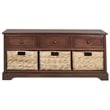 Safavieh Bud 3 Drawer Storage Unit in Dark Cherry