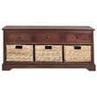 Safavieh Bud 3 Drawer Storage Unit in Dark Cherry
