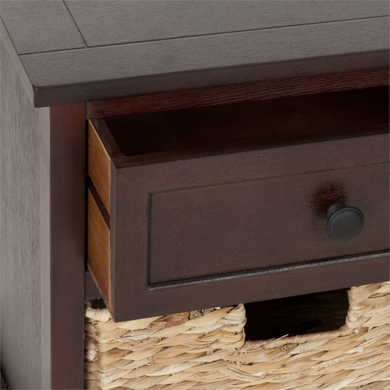 Safavieh Bud 3 Drawer Storage Unit in Dark Cherry