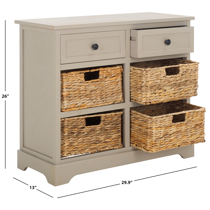Safavieh Harry Wood Storage Unit in Grey