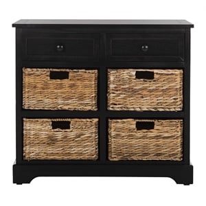 Safavieh Harry Wood Storage Unit in Black