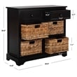 Safavieh Harry Wood Storage Unit in Black