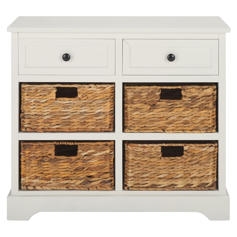 Safavieh Harry Wood Storage Unit in Cream