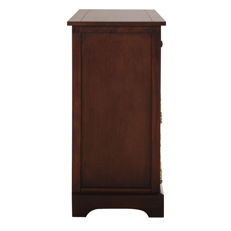 Safavieh Harry Wood Storage Unit in Dark Cherry