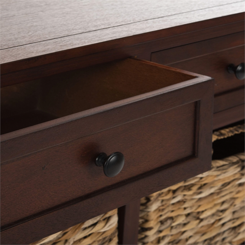 Safavieh Harry Wood Storage Unit in Dark Cherry