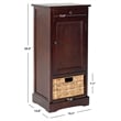 Safavieh Randy Wood Tall Storage Unit in Dark Cherry