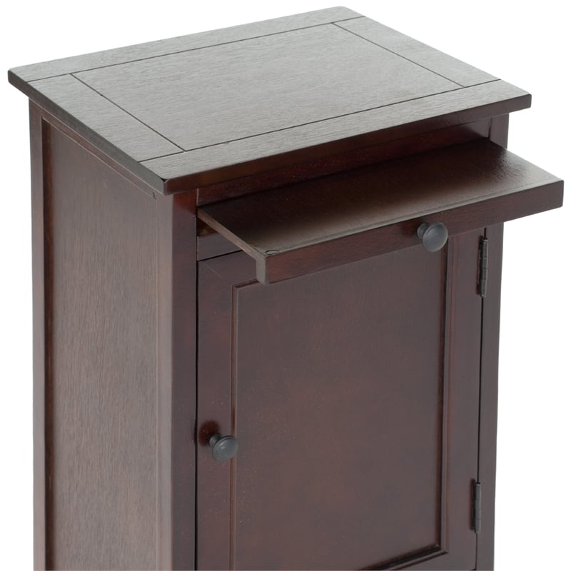 Safavieh Randy Wood Tall Storage Unit in Dark Cherry