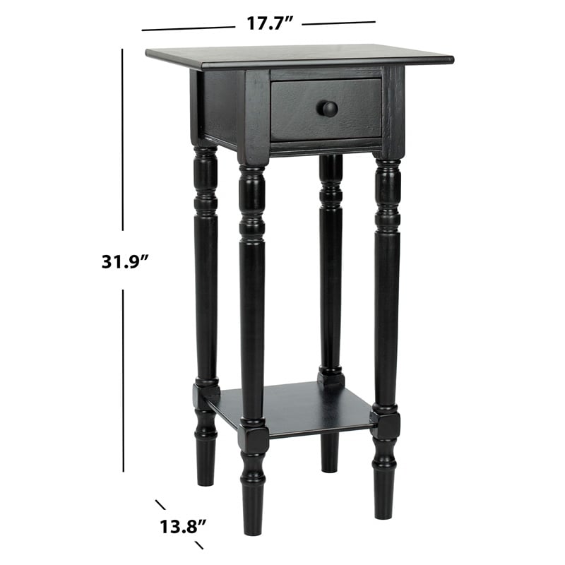 Safavieh Sabrina Wood End Table in Black