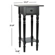 Safavieh Sabrina Wood End Table in Black
