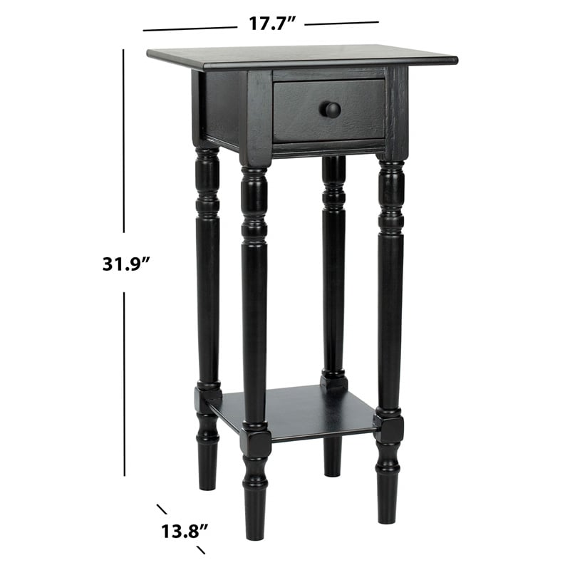 Safavieh Sabrina Wood End Table in Black