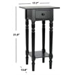 Safavieh Sabrina Wood End Table in Black