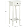 Safavieh Sabrina Wood End Table in Cream