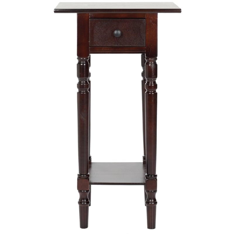 Safavieh Sabrina Wood End Table in Dark Cherry
