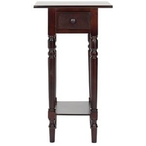 Safavieh Sabrina Wood End Table in Dark Cherry