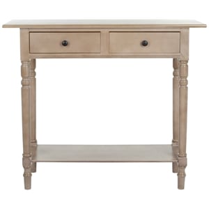 Safavieh Rosemary Wood 2-Drawers Console in Sleek Gray Tone