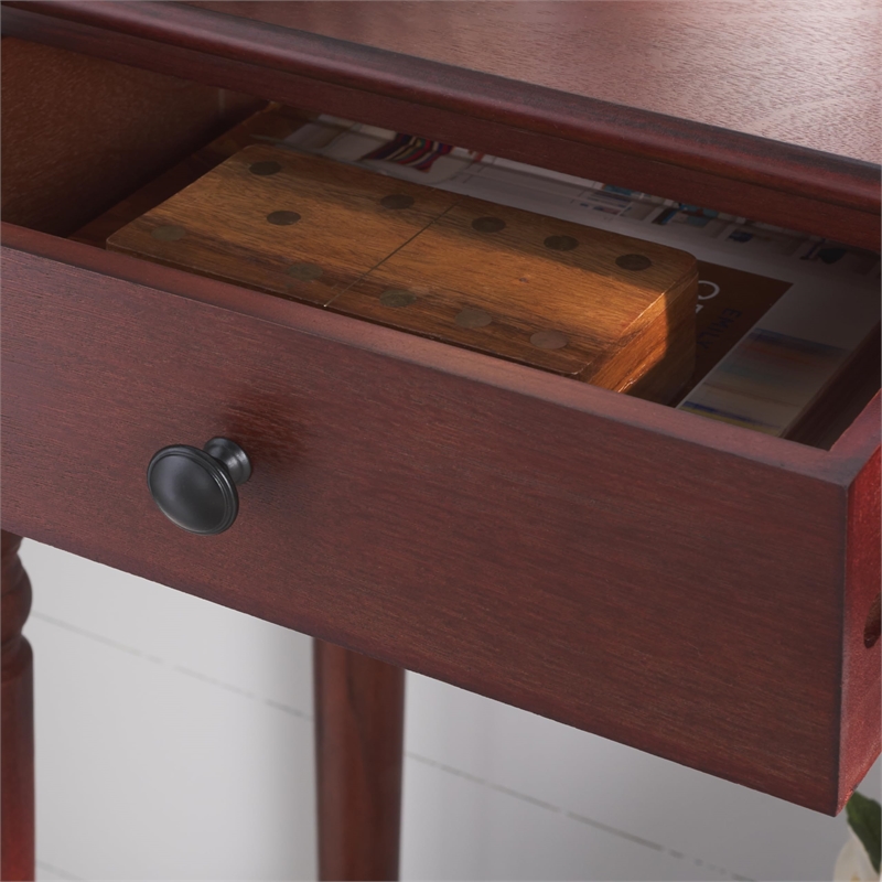 Safavieh Gary Wood Console in Dark Cherry