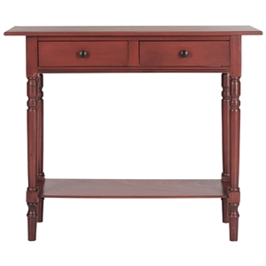 Safavieh Rosemary Pine Wood Console in Red