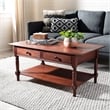 Safavieh Bosco Wood Coffee Table in Dark Cherry