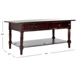 Safavieh Bosco Wood Coffee Table in Dark Cherry