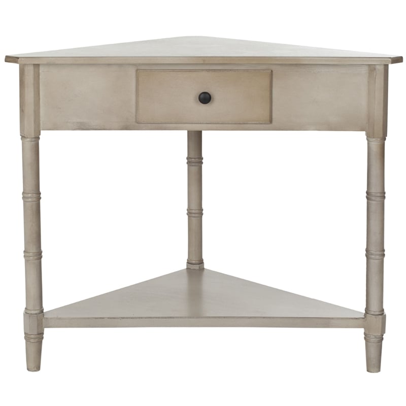 Safavieh Gabe Wood Corner Table in Grey