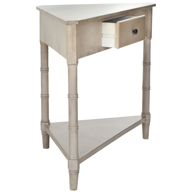Safavieh Gabe Wood Corner Table in Grey