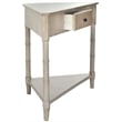 Safavieh Gabe Wood Corner Table in Grey