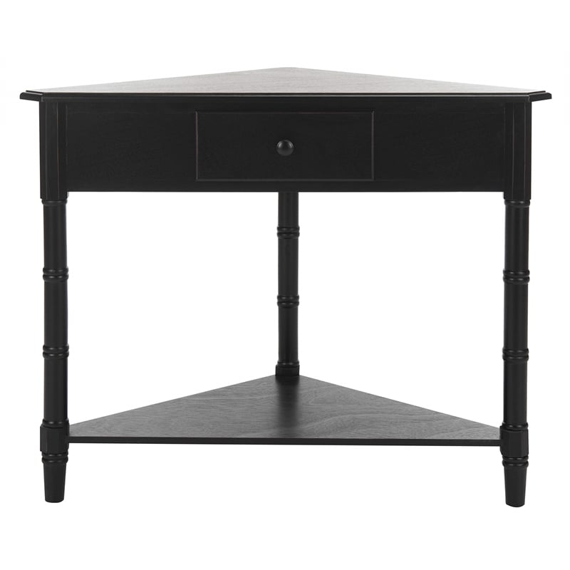 Safavieh Gabe Wood Corner Table in Black