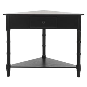 Safavieh Gabe Wood Corner Table in Black