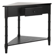 Safavieh Gabe Wood Corner Table in Black