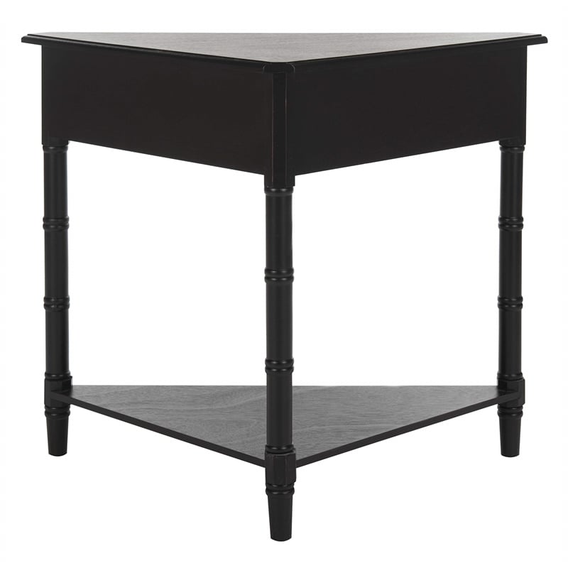 Safavieh Gabe Wood Corner Table in Black