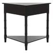 Safavieh Gabe Wood Corner Table in Black