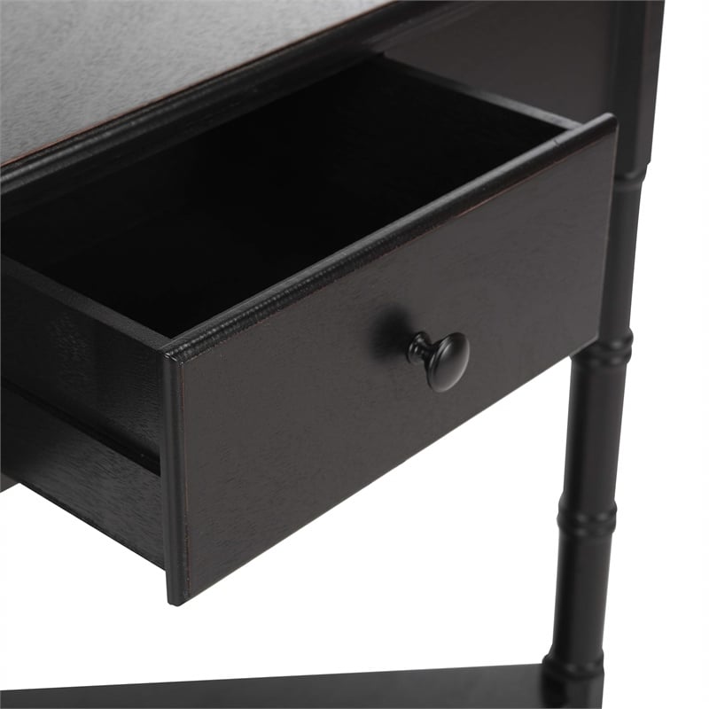 Safavieh Gabe Wood Corner Table in Black