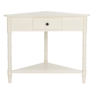 Safavieh Gabe Wood Corner Table in Cream