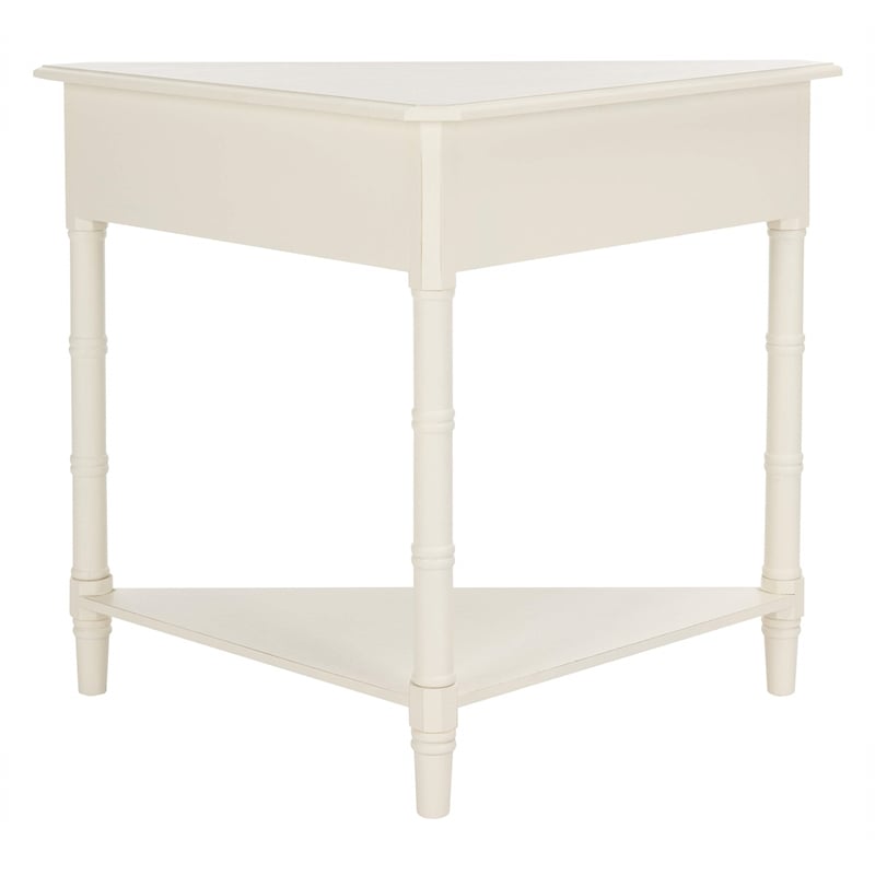 Safavieh Gabe Wood Corner Table in Cream