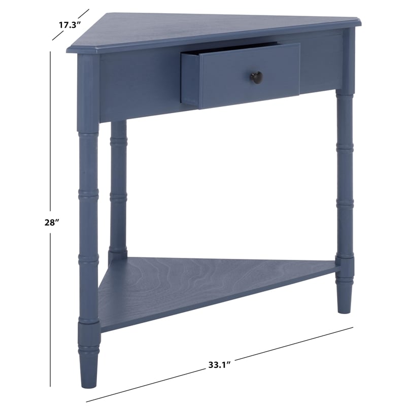 Safavieh Gomez Pine Corner Table in Red