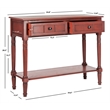 Safavieh Samantha Wood Console in Red