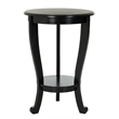 Safavieh Heather Wood Pedastal Side Table in Black