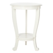 Safavieh Heather Wood Pedastal Side Table in Cream