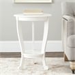 Safavieh Heather Wood Pedastal Side Table in Cream