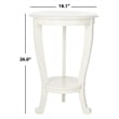 Safavieh Heather Wood Pedastal Side Table in Cream