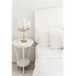 Safavieh Heather Wood Pedastal Side Table in Cream