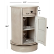 Safavieh Toby Wood Oval Cabinet in Grey