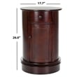 Safavieh Toby Wood Oval Cabinet in Dark Cherry