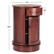 Safavieh Tabitha Oval Cabinet in Red